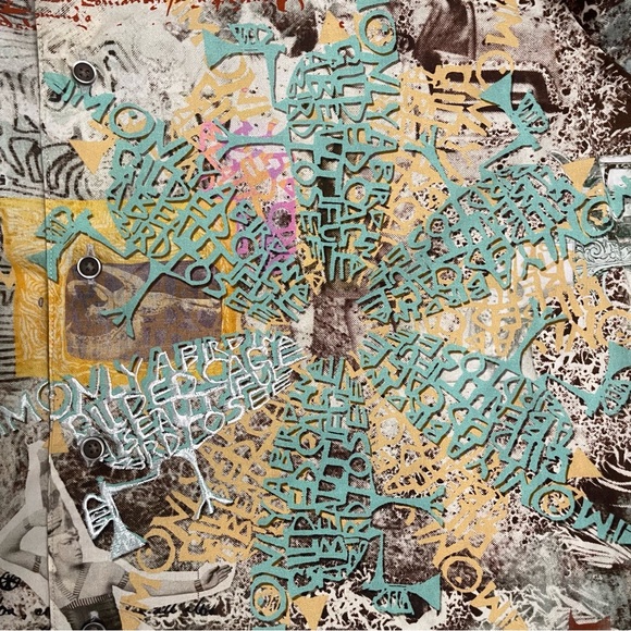 Robert Graham Graffiti Collage Shirt Flip Cuff - Picture 4 of 15